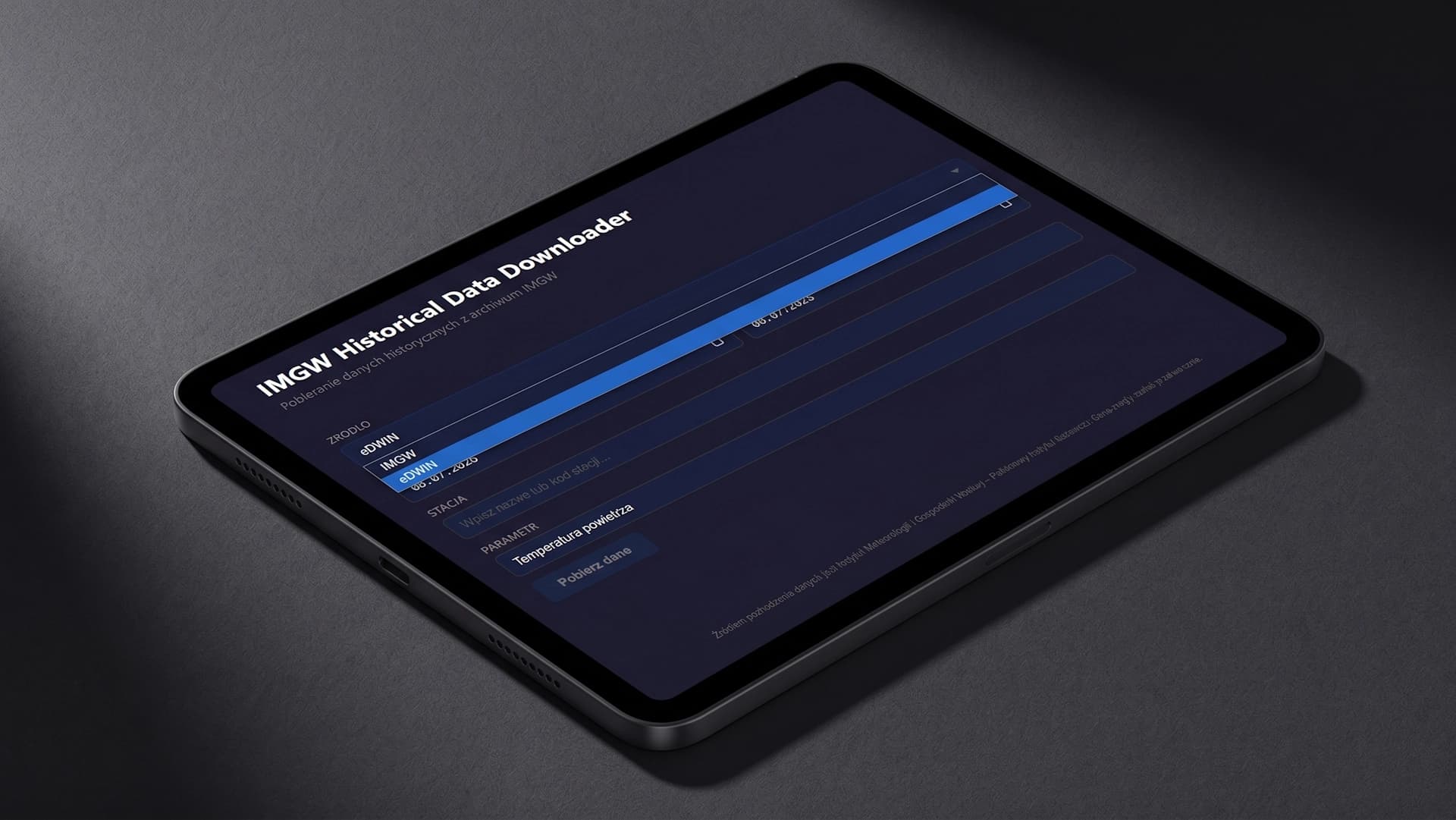 IMGW / eDWIN data source switcher